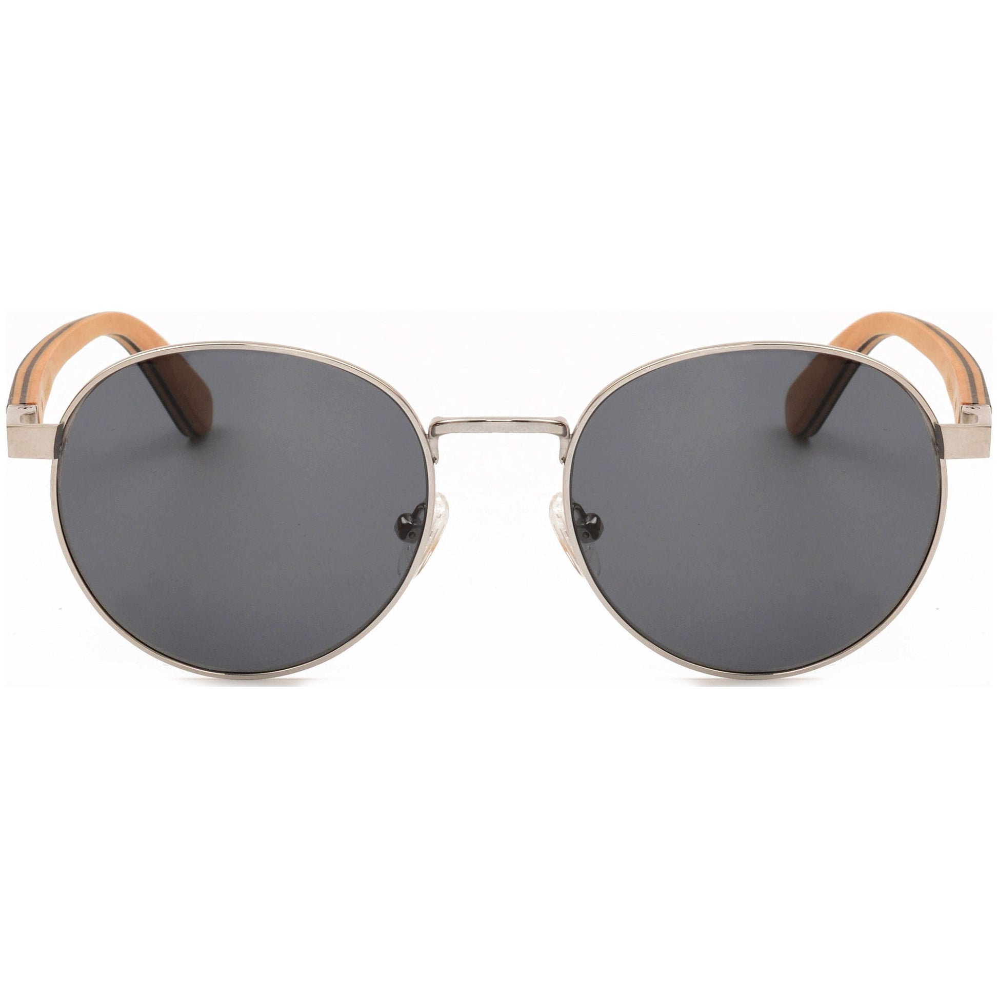 Round Titanium Wood Sunglasses James 2