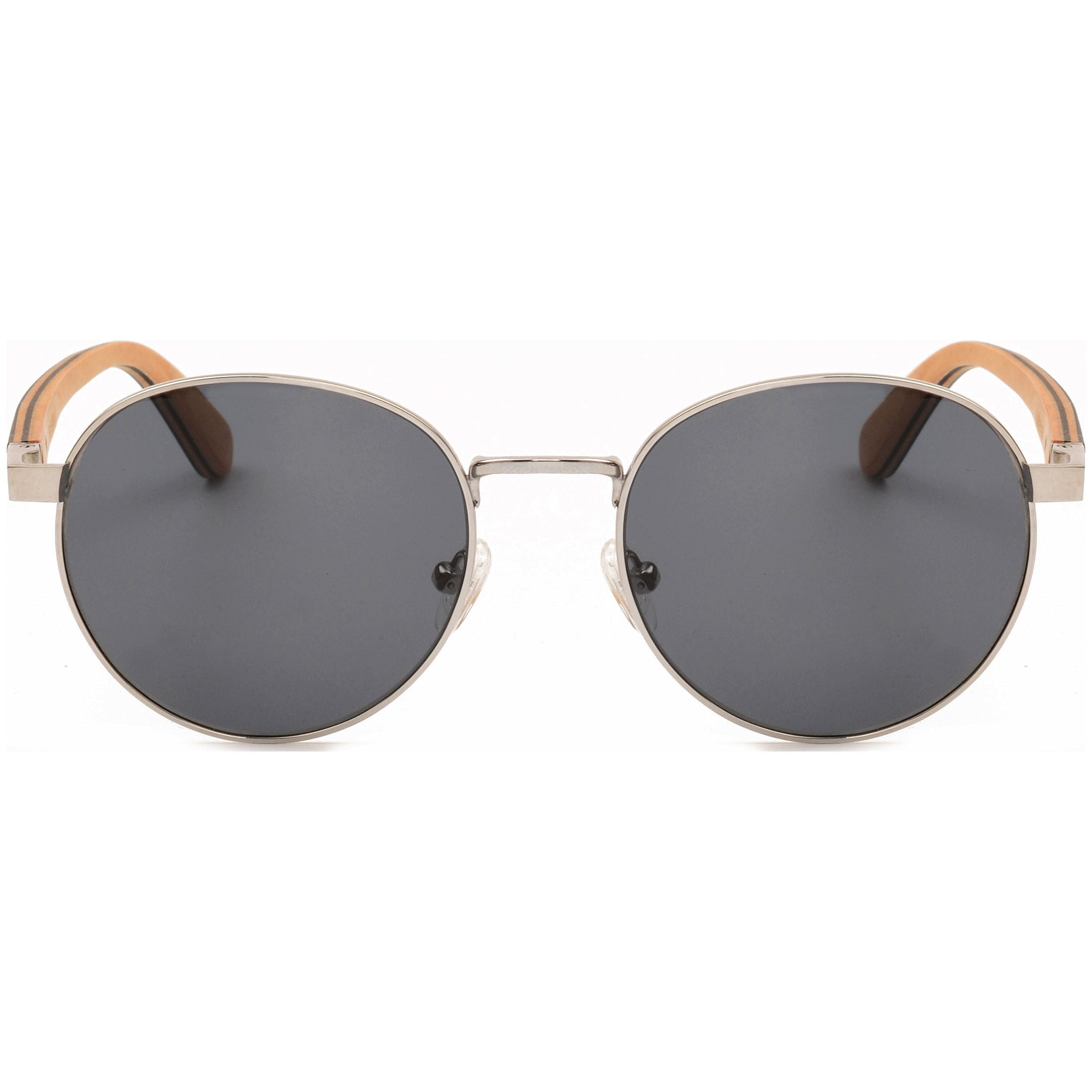 Round Titanium Wood Sunglasses James 2