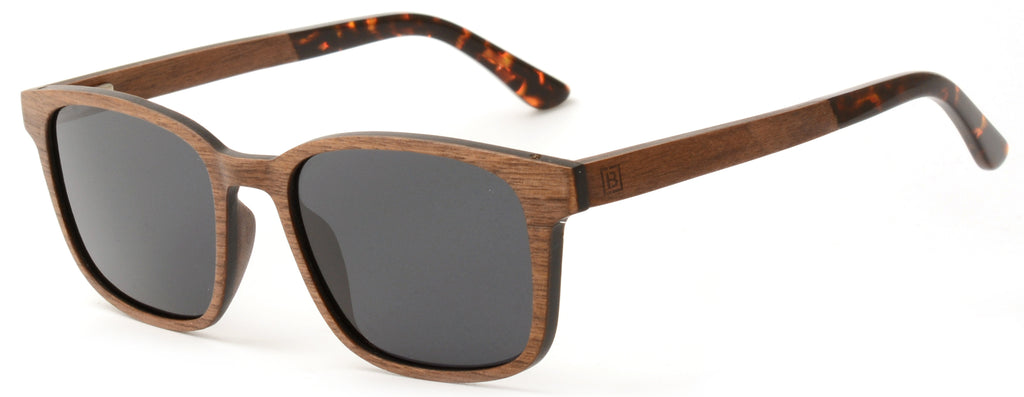 Polarised walnut wood sunglasses Eli